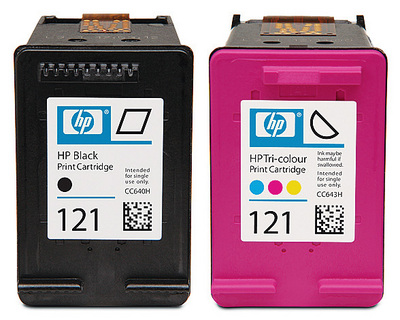 Комплект картриджей HP 121 для принтера HP DeskJet D1663 (965 руб.) обойдется в 1050 рублей
